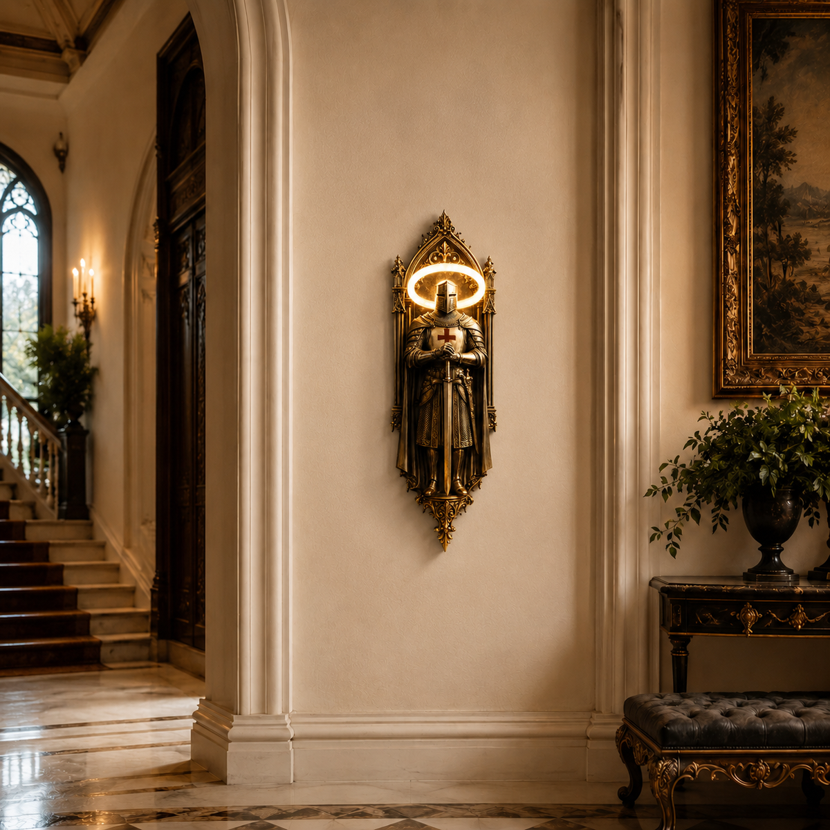 🛡️Illuminate Your Space With The Honor-Knight Wall Lamp✝️⚔️