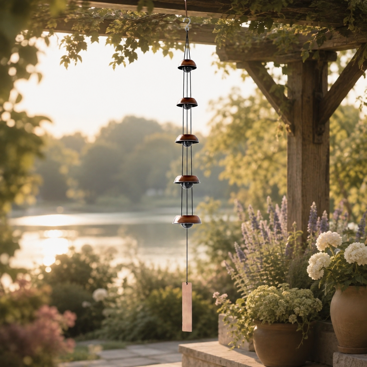 🔔 Quintet Brass Wind Chimes (35-inch)