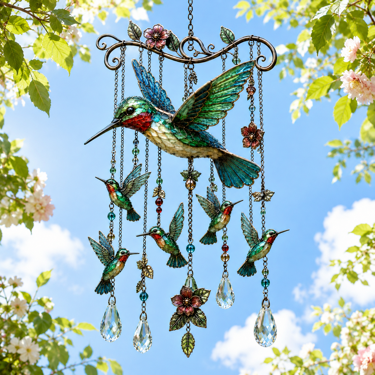 🐦 Hummingbird Wind Chime 🎐 Beauty & Melody in Every Breeze