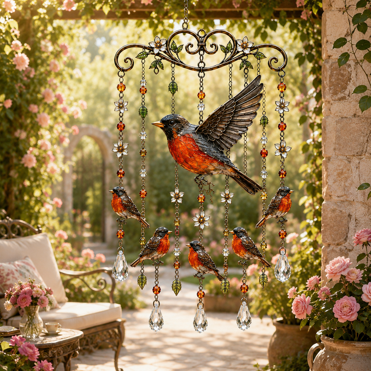 🐦 Hummingbird Wind Chime 🎐 Beauty & Melody in Every Breeze