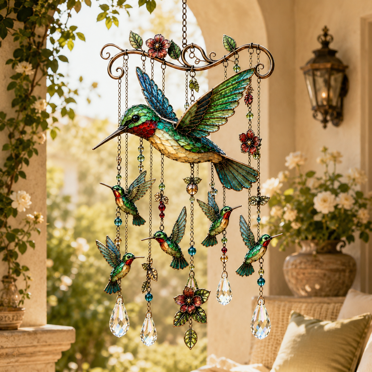 🐦 Hummingbird Wind Chime 🎐 Beauty & Melody in Every Breeze