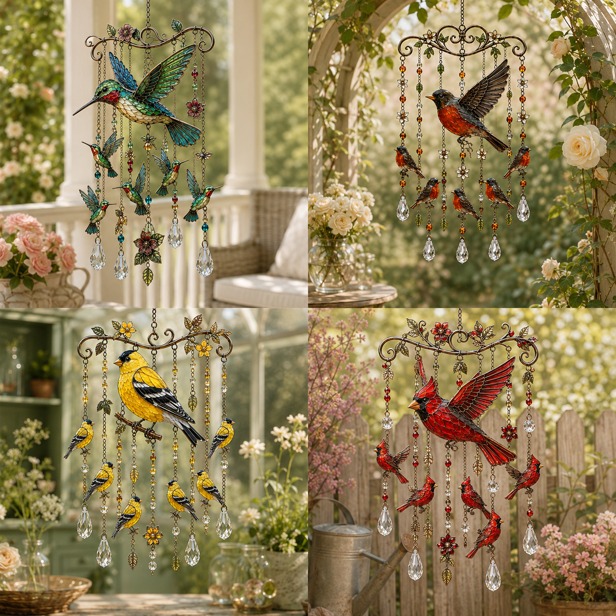 🐦 Hummingbird Wind Chime 🎐 Beauty & Melody in Every Breeze