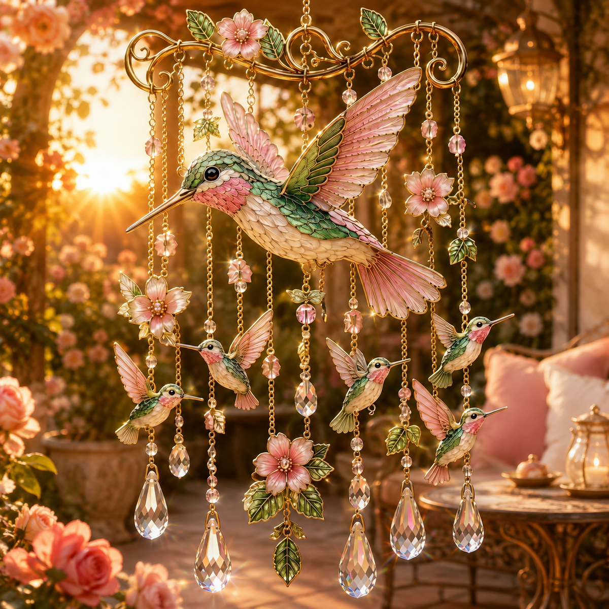 🐦 Hummingbird Wind Chime 🎐 Beauty & Melody in Every Breeze