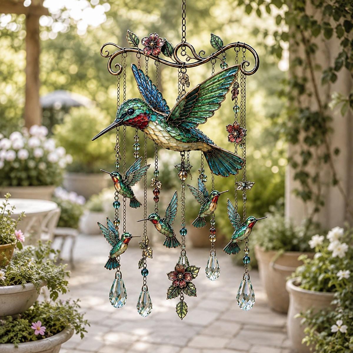 🐦 Hummingbird Wind Chime 🎐 Beauty & Melody in Every Breeze