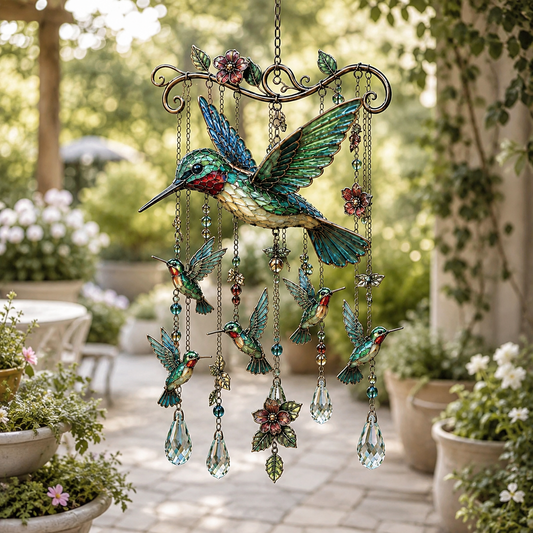 🐦 Hummingbird Wind Chime 🎐 Beauty & Melody in Every Breeze