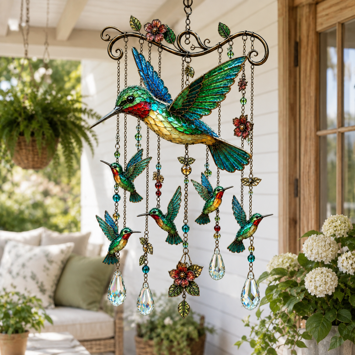 🐦 Hummingbird Wind Chime 🎐 Beauty & Melody in Every Breeze